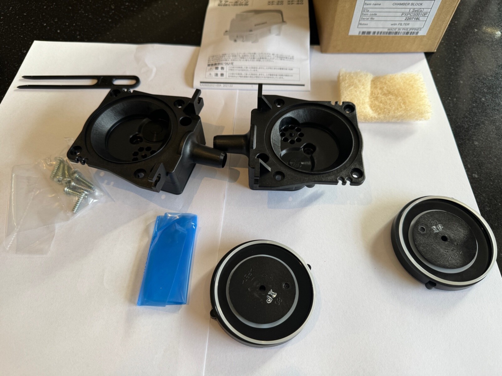 New Chamber Block  Kit for HIBLOW  XP80 without In-Built Tubes Genuine
