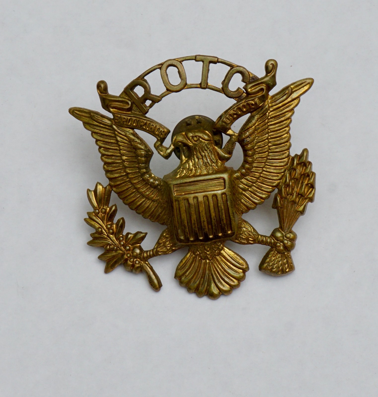 Vintage ROTC Military Hat Badge. Missing Screw.. FREE SHIPPING