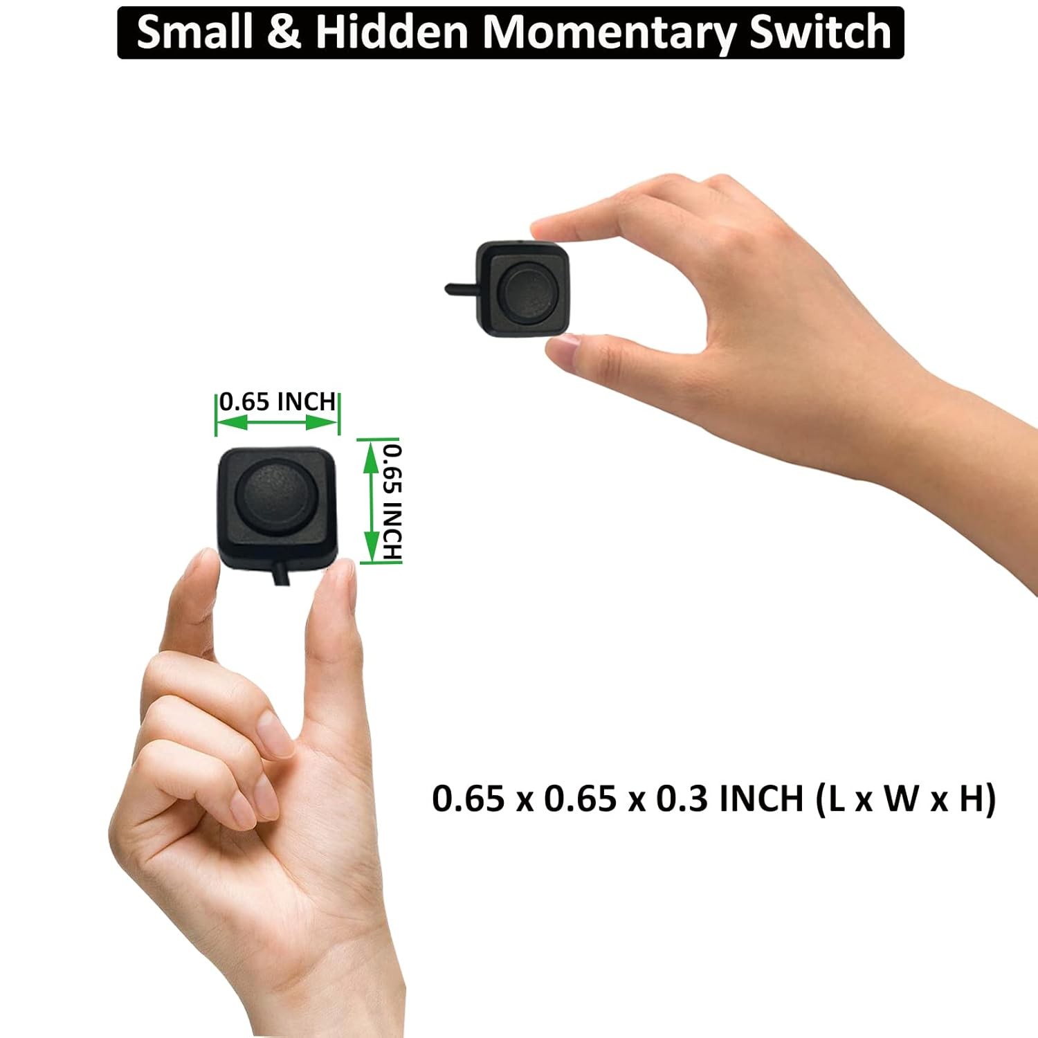 12V 24V Mini Momentary Push Button ON-Off Switch [2-Pack] Easy to Install