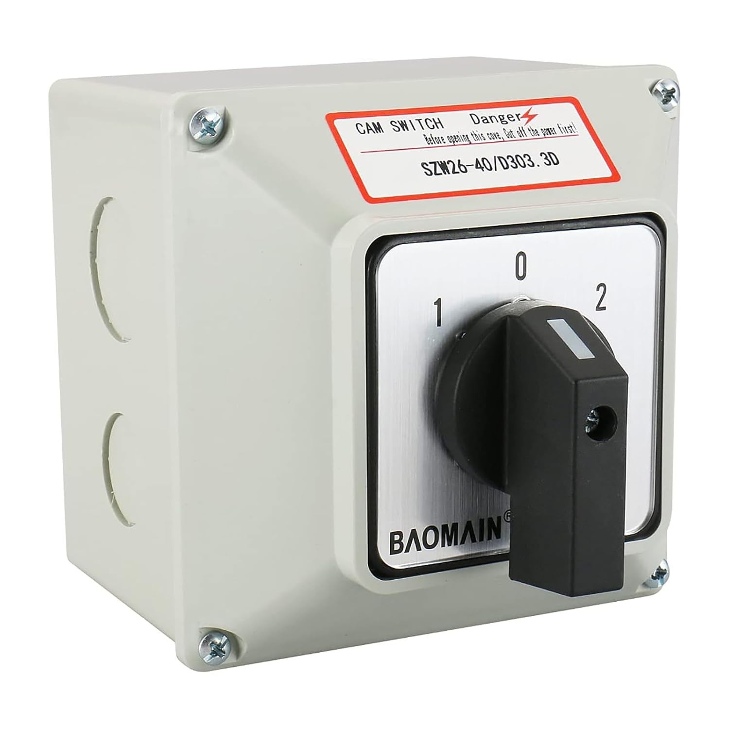 High-Performance 40A Rotary Changeover Switch for Industrial Applications - Grey