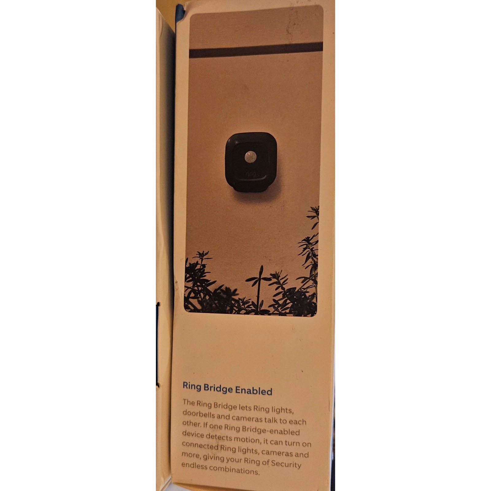 Ring Smart Lighting Spotlight White and Motion Sensor Black Bundle New Open Box