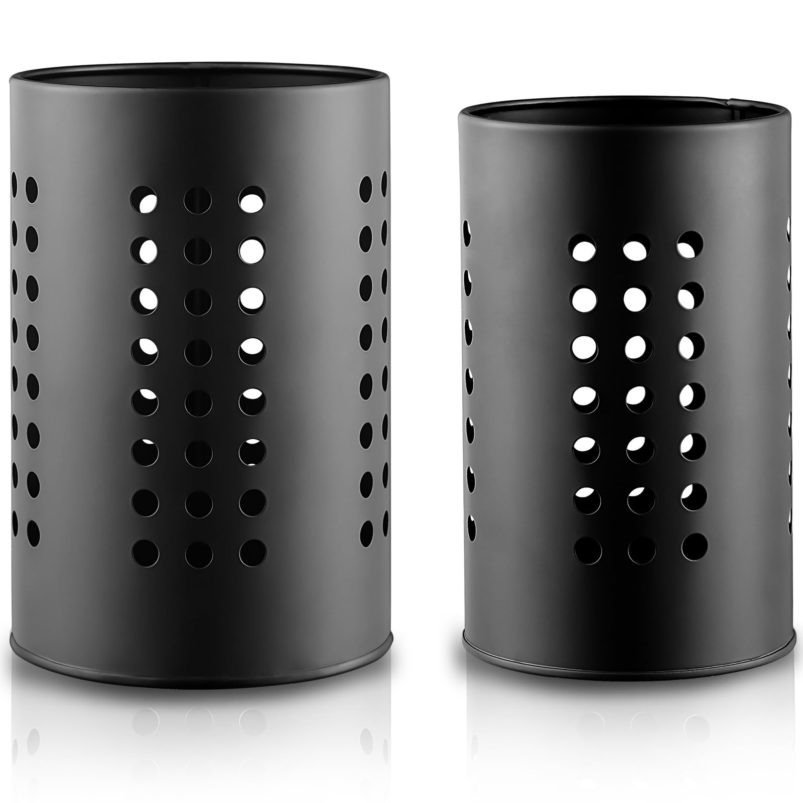 Kitchen Utensils Holder For Countertop Pack Of 2 Stainless Steel Black Utensils
