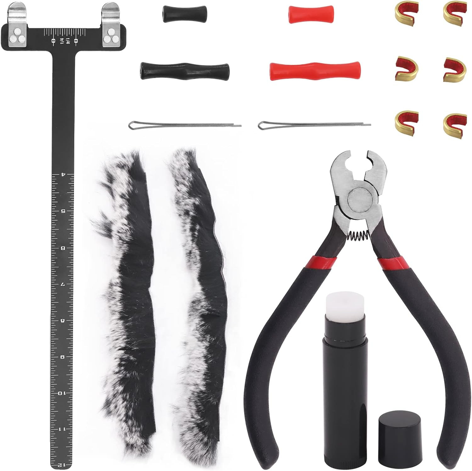 17Pcs Archery Bow String Tools Kit, Archery Nocking Buckle Plier, Bowstring Nock
