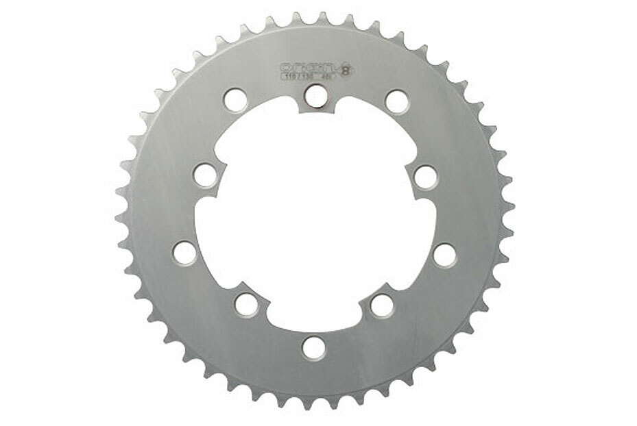 Origin-8 Track Chainring 46T x 1/8" Silver 110BCD / 130BCD Fixed Gear 1-Speed
