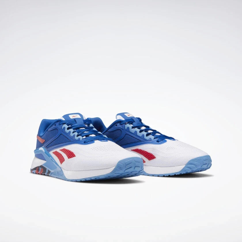Reebok Women's Nano X2 Training Shoes White Blue Red GY2288 ALL SIZES