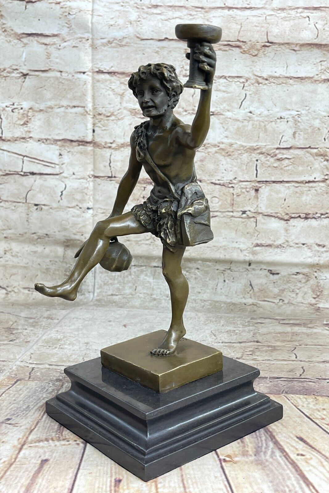 Handcrafted bronze sculpture SALE Schaffert By Wine Of God Greek Real Genuine NR