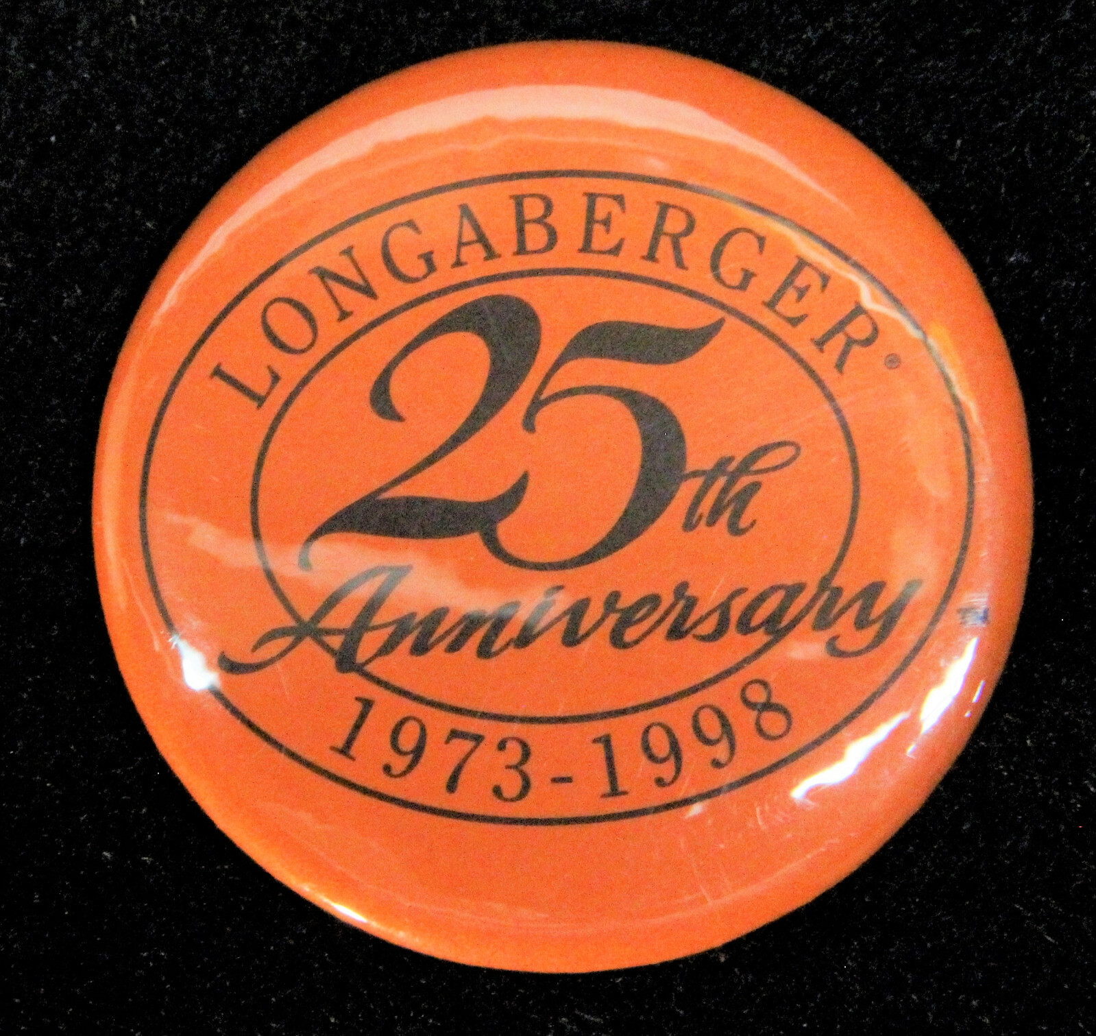 Longaberger 25th Anniversary Pin Badge 1973-1998 - Never Used - Free Shipping