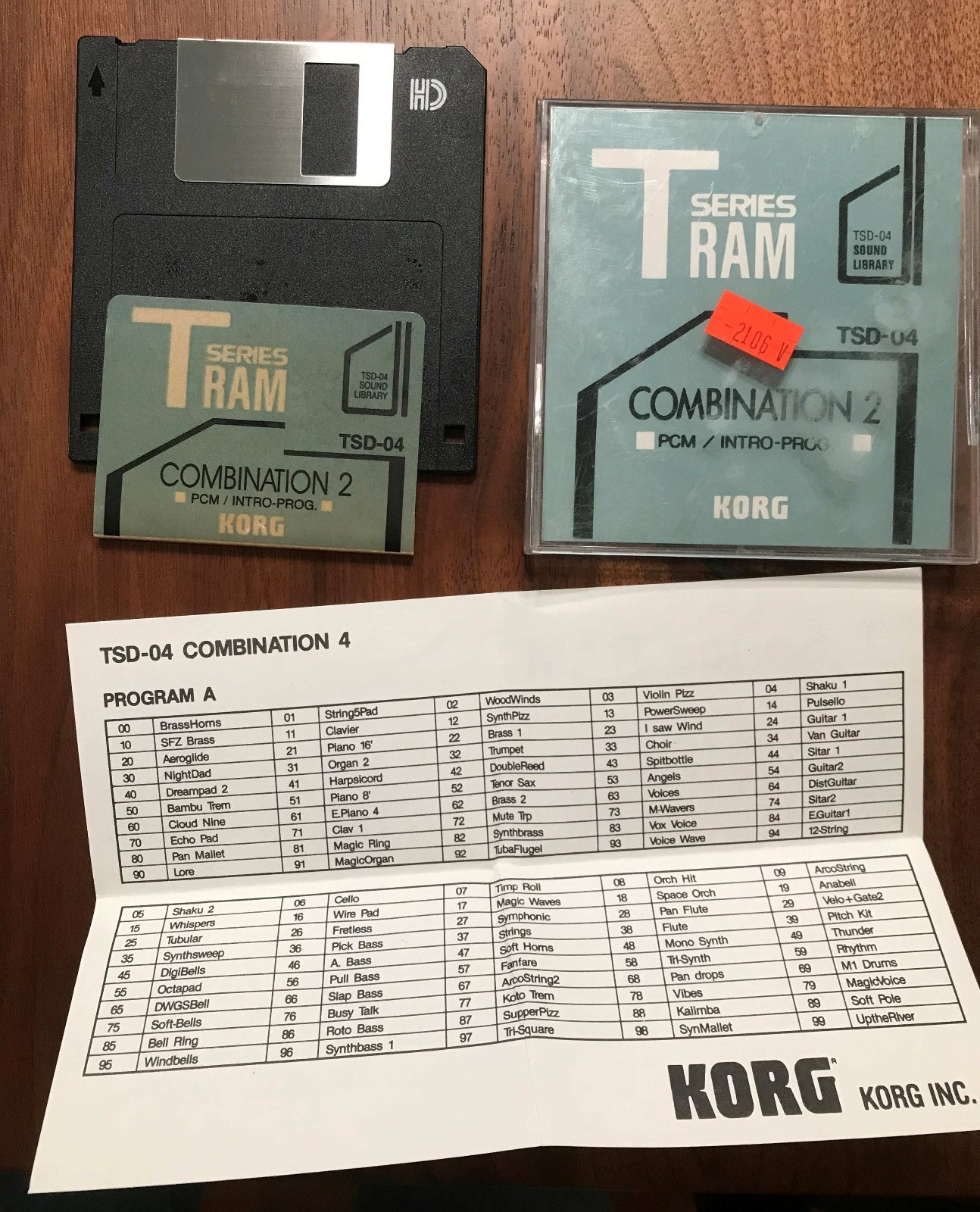 KORG T-SERIES RAM DISK TSD-04 COMBINATION 2