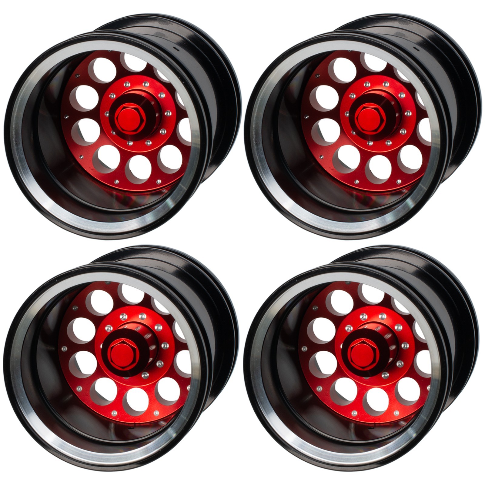 Aluminum Wheel Rims for Tamiya WR-02 Wild Willy2 CW-01 LunchBox Midnight Pumpkin