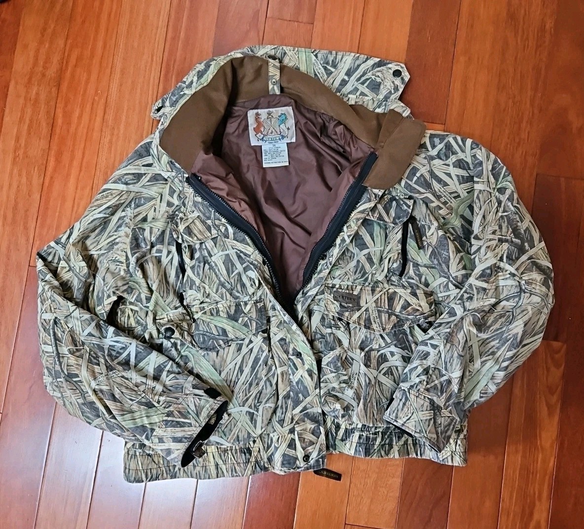 Vintage Mens 3XL Herter's Skyline Camo Hunting Jacket Cornfield