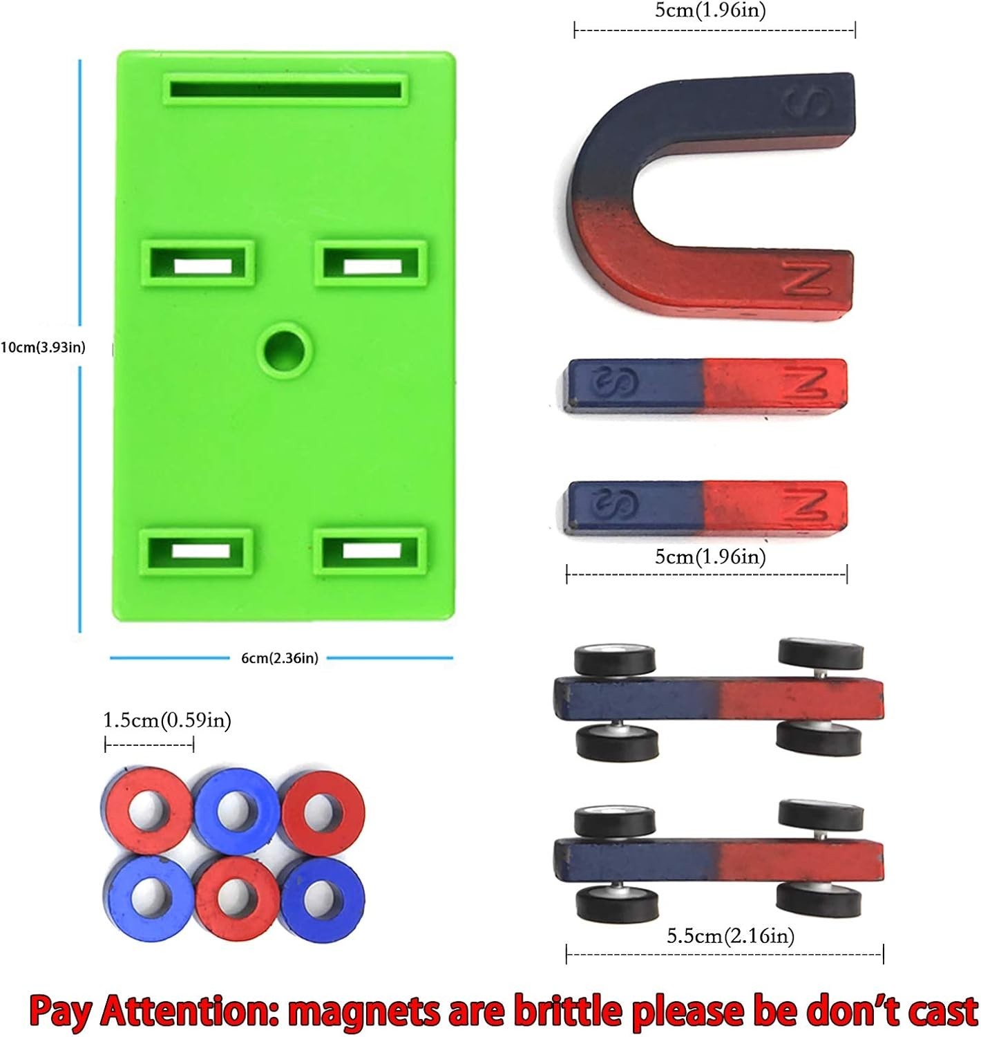 Labs Junior Science Magnet Set for Education Science Experiment Tools Icludin...