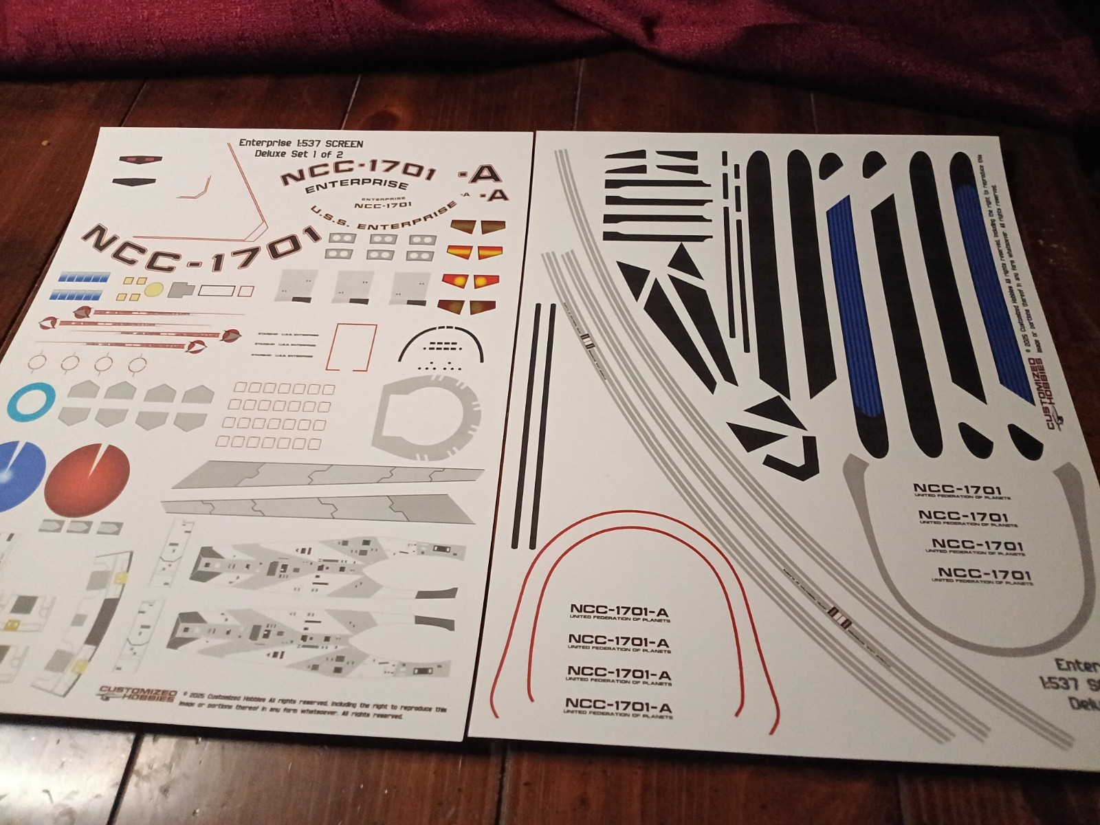 Star Trek DELUXE Decal set for 1:537 USS Enterprise (Eliminates hand-painting)