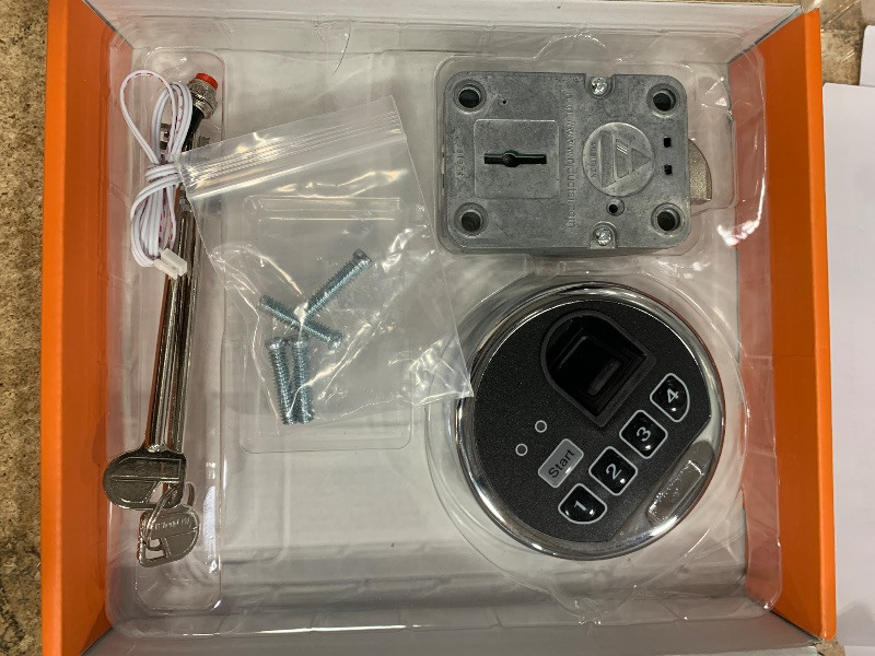 Fingerprint Gun Safe Lock Replacement Biometric Left Hand Swing bolt Lock 2 Keys