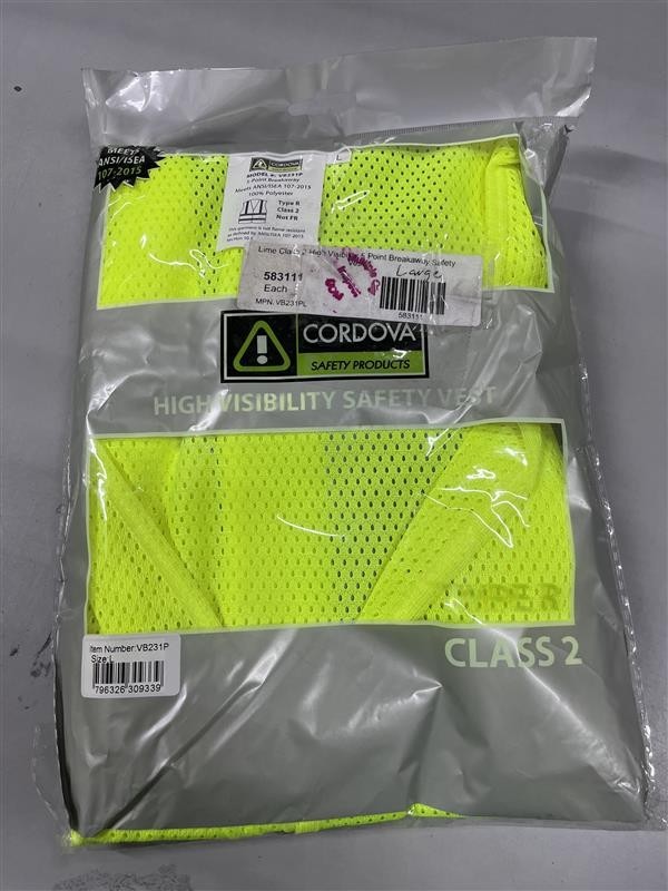Cordova Lime Class 2 High Visibility Safety Vest
