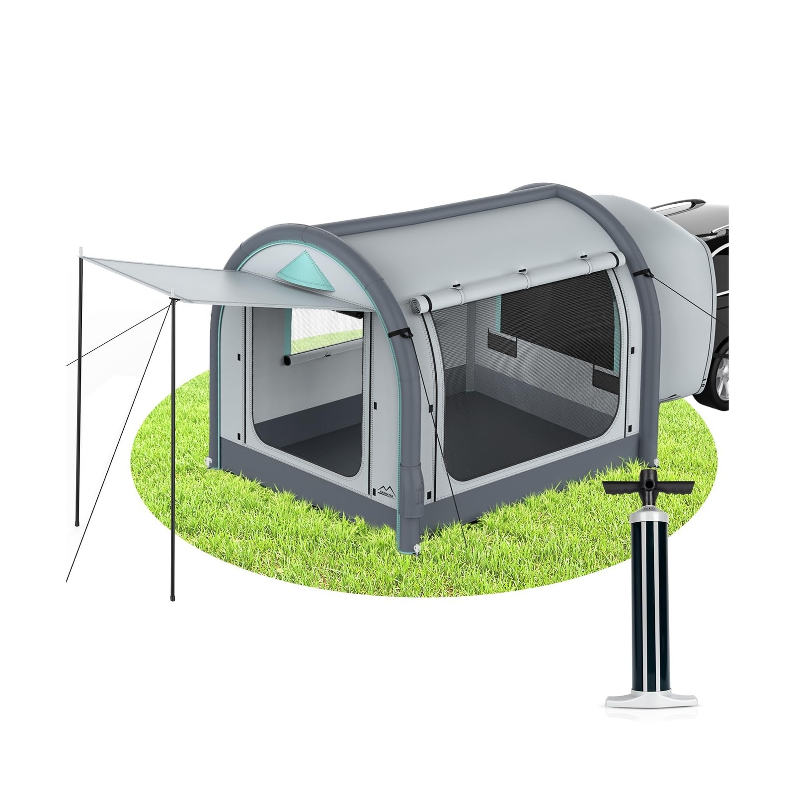Inflatable SUV Tent for Camping, Large Quick Setup Blow Up Tents, 6-Person Te...