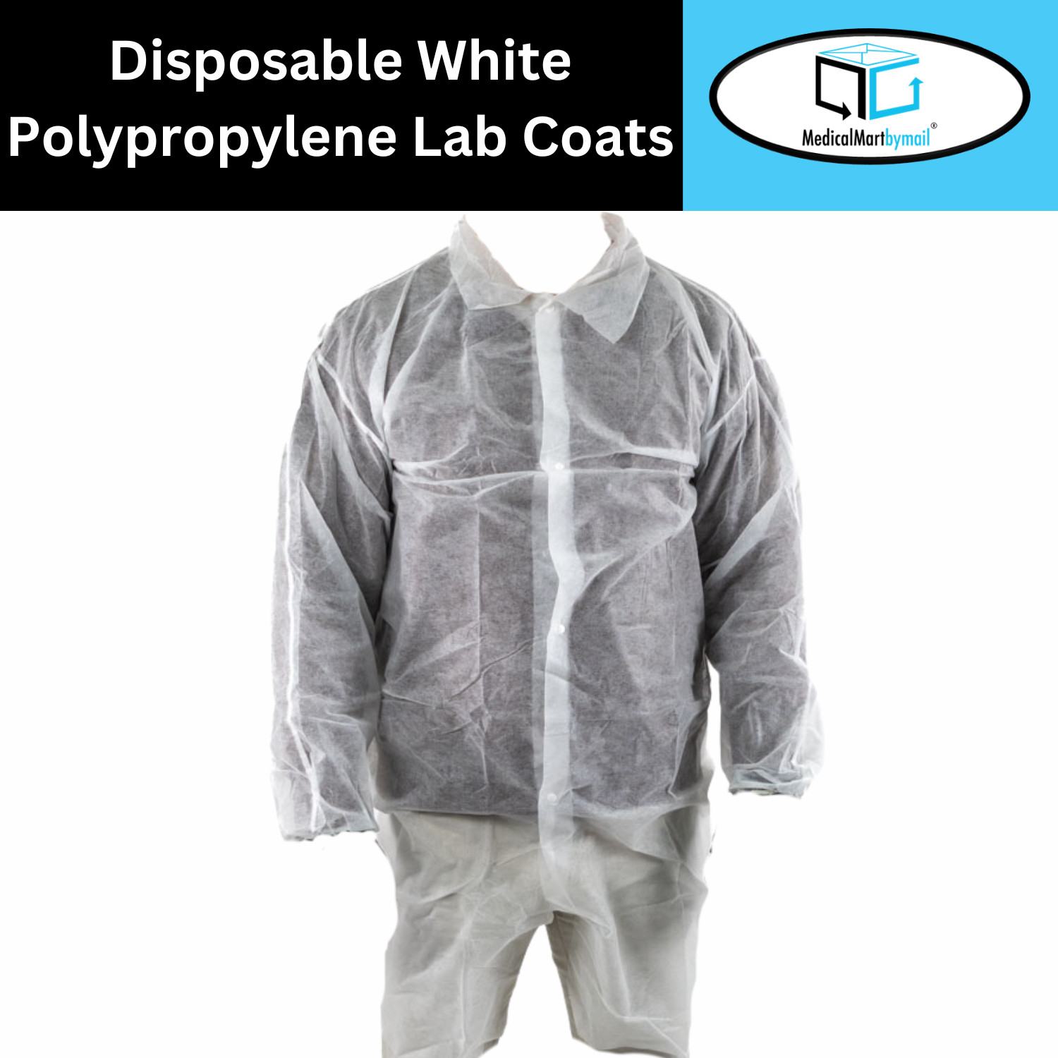 25 Pieces, Microporous 30G Lab Coats, White, Elastic Wrists, 4 Snaps, 2X-Large