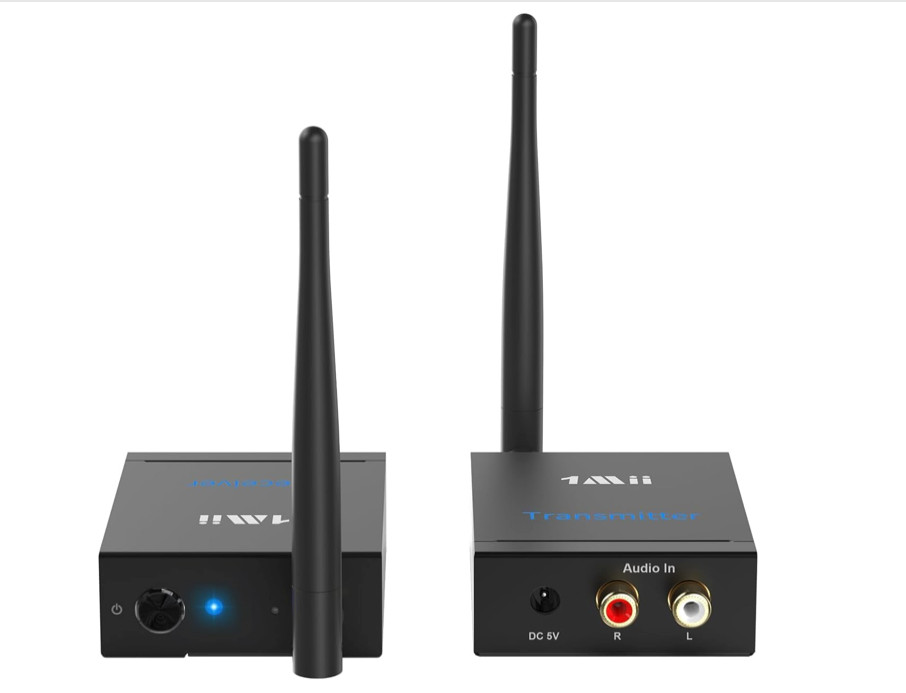 1Mii 2.4GHz Wireless Audio Transmitter Receiver Kit TV RCA AUX 320ft