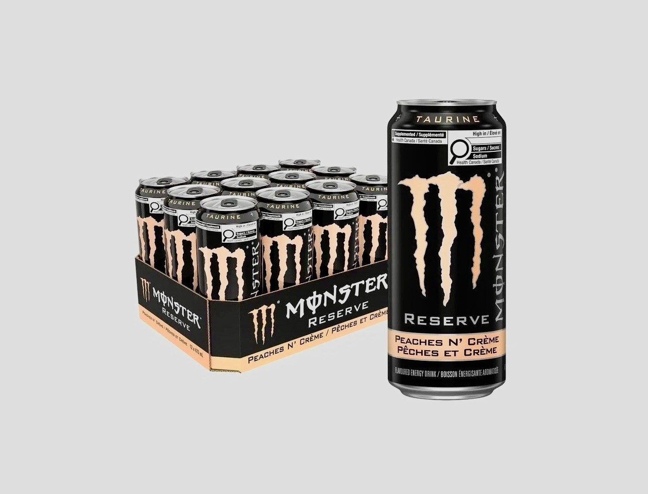 Monster - Energy Reserve - Peaches N’ Creme - 16oz - 12 Pack