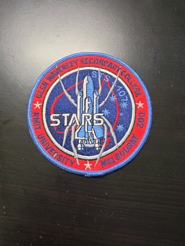 NASA Space Shuttle Mission STS-107 STARS Melbourne Zoo Columbia Patch New