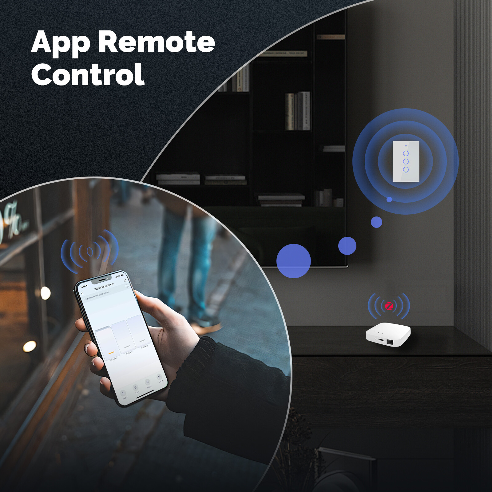 MOES Zigbee Mesh Smart Light Switch Work as Relay Require Neutral Wire Alexa APP