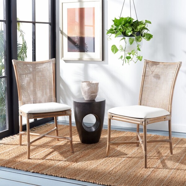 Safavieh CHIARA RATTN ACCT CHAIR W/CUSH, Reduced Price 2172730979 ACH6512A-SET2