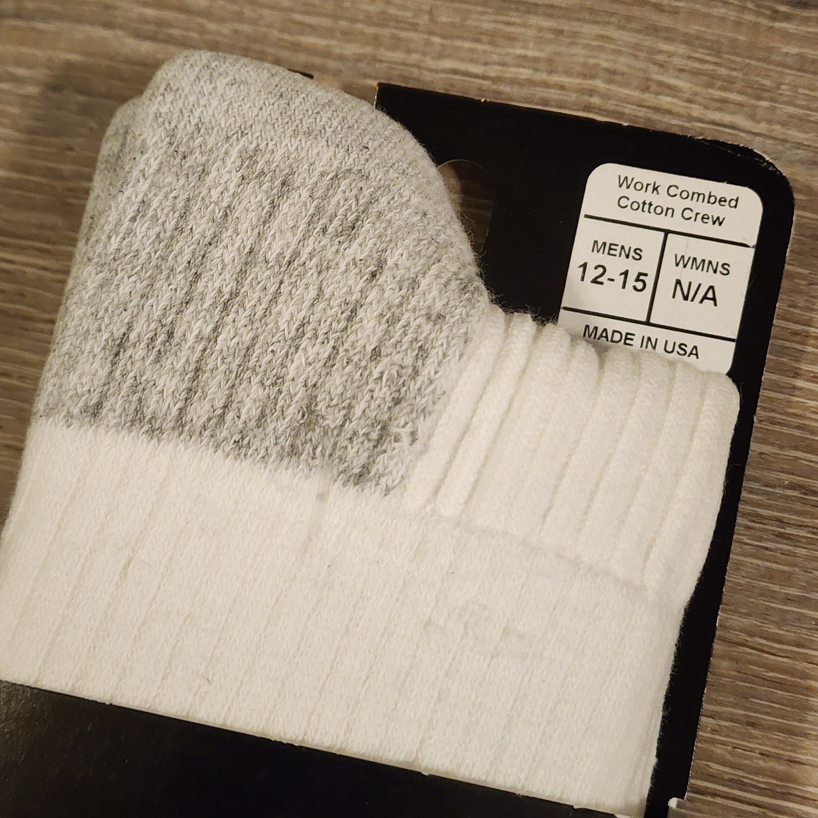 Red Wing Combed Ring Spun Cotton Socks Men's XL Size 12-15 WHITE