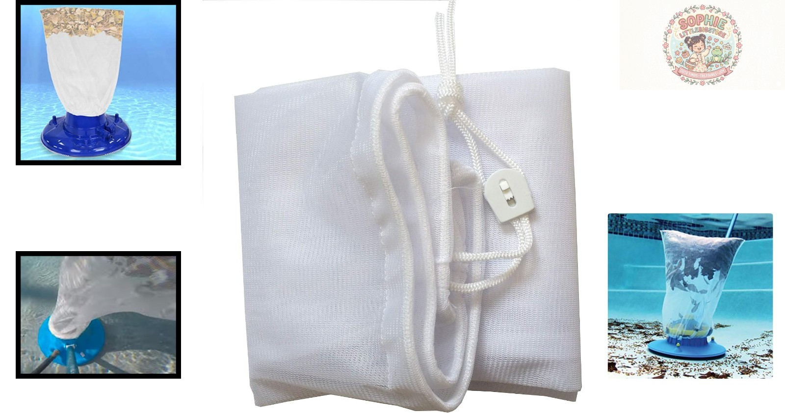 16"x24" Pool Leaf Catcher Bag with Pull-N-Lock for Easy Installation