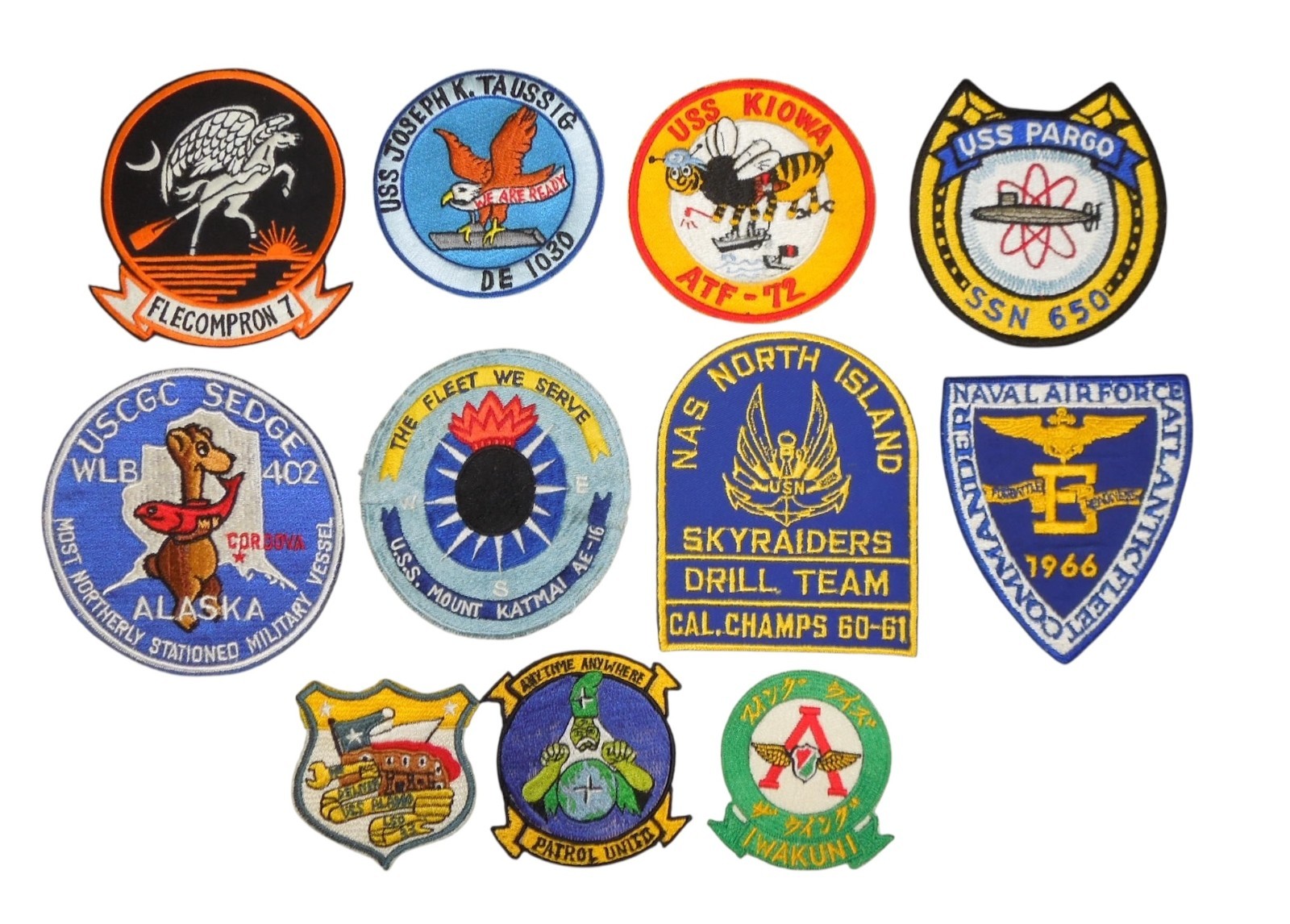 Original US Navy Ships and Stations Patches Lot 9