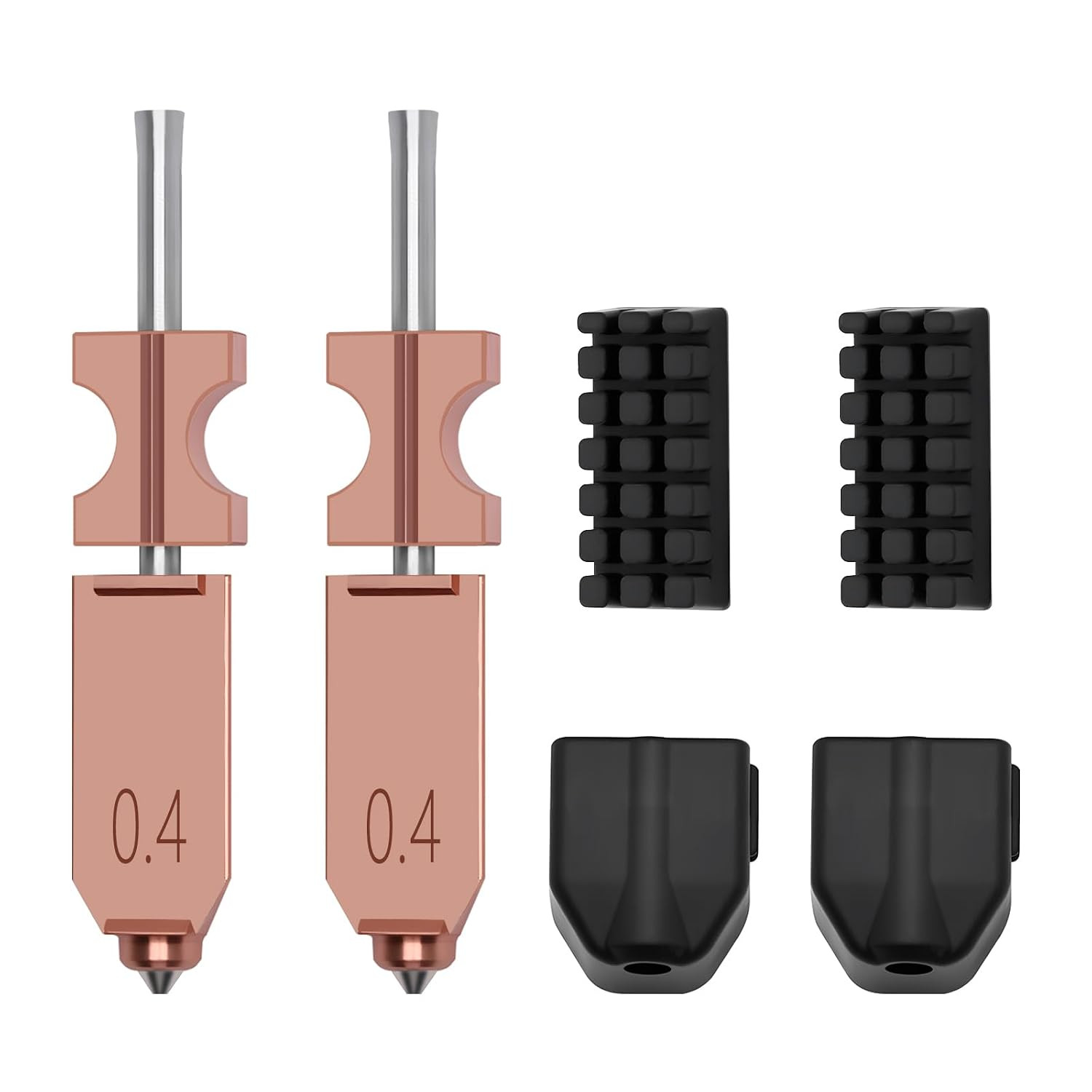2 PCS 0.4Mm Quick-Swap Nozzles Kit for AD5X, 3D Printer Copper Alloy Hardened St