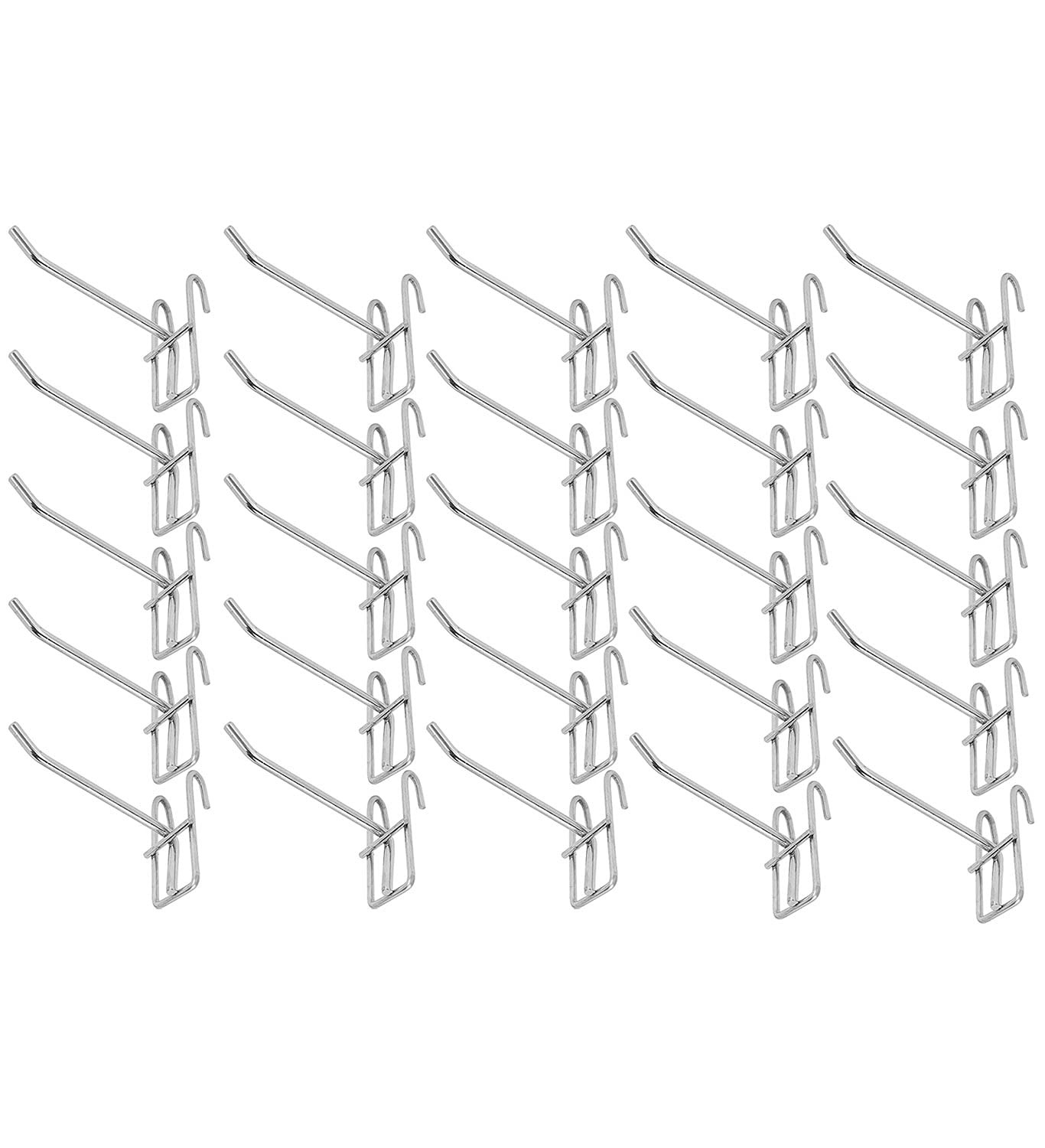 15-Set Pegboard Hooks Display Hook Wall Bracket Grid Wall Pegs 25mm Hook