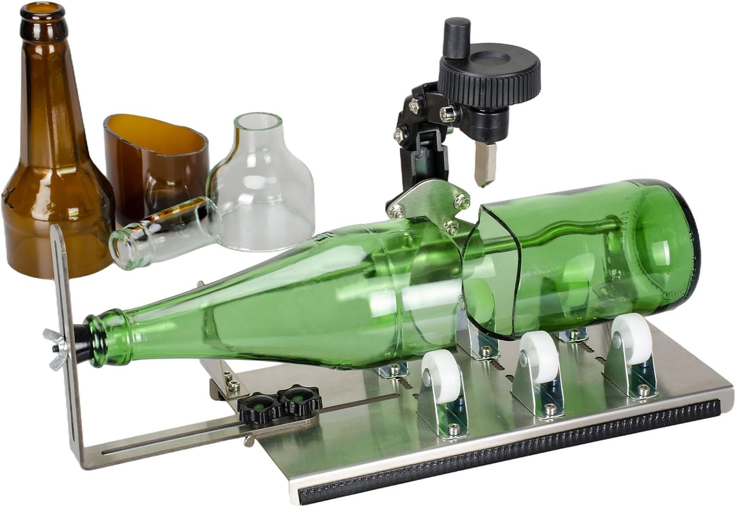 Glass Bottle Cutter, Upgraded Glass Cutting Tools for Round, Square Bottles and