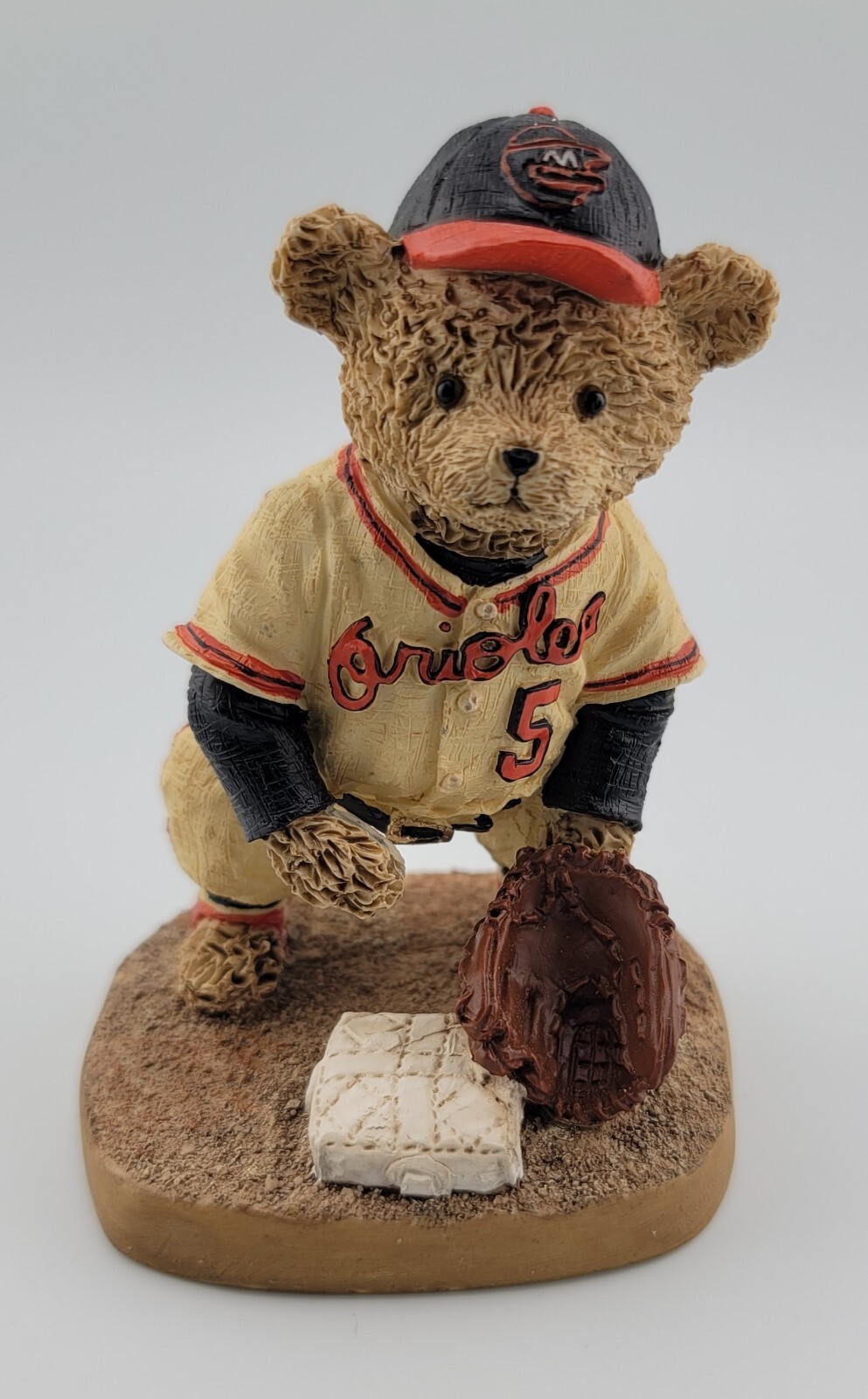 Baltimore Orioles The Hot Corner Ceramic  Cooperstown Bear In Gift Box