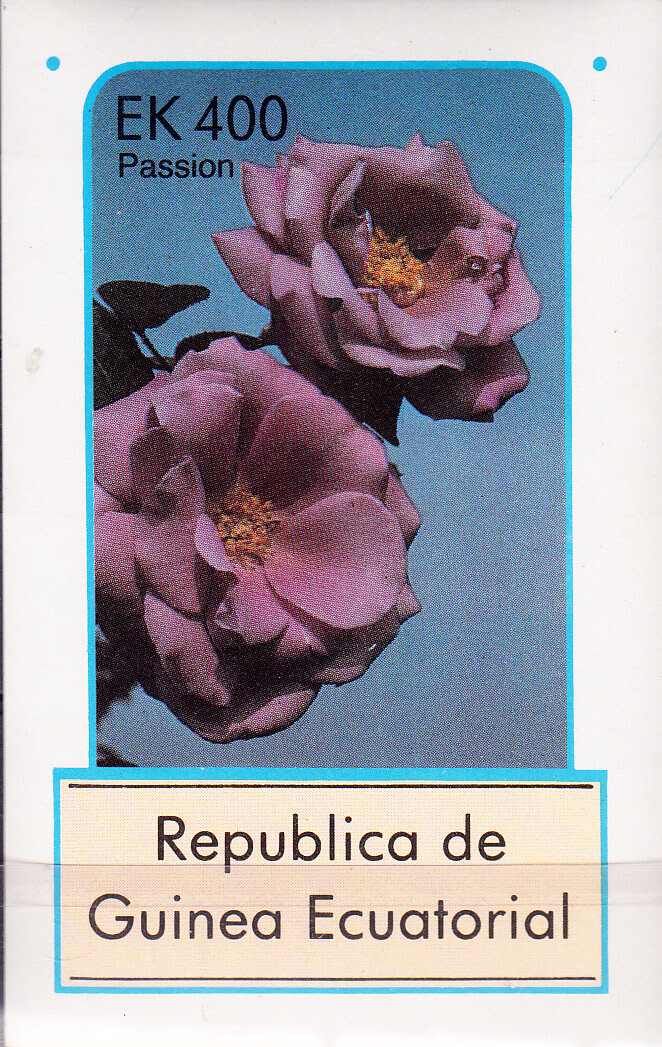 W EQUATORIAL GUINEA Y1978 (5) ROSES SOUVENIR SHEET
