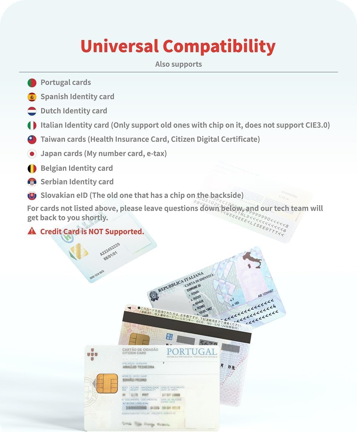 Portable CAC Card Reader: Universal Smart Card Reader for Mac & Windows