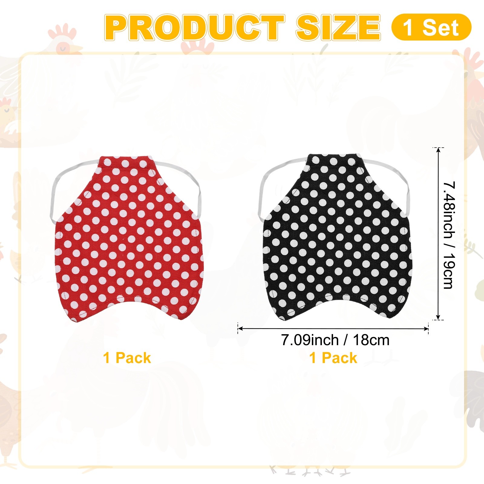 2-Pack Chicken Saddle, Chicken Apron Hens Back Protector [Mixing 2 Styles L]