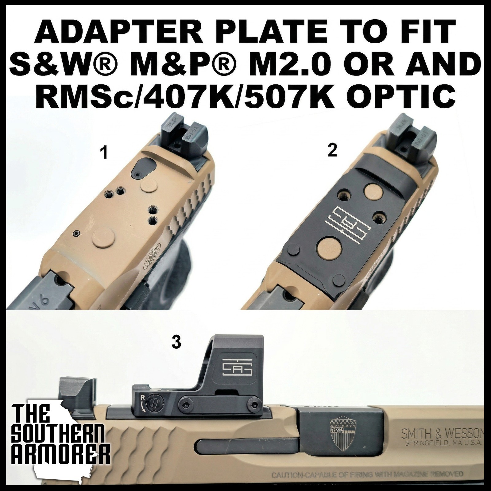 RMSc Adapter Plate M&P 2.0 CORE 2 Fits 407K 507K EPS Carry TSA