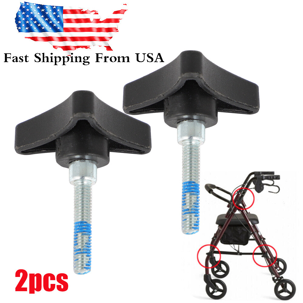 2X KNOB for WHEEL Assembly Replacement Rollator Parts For Steel Rolling Walker
