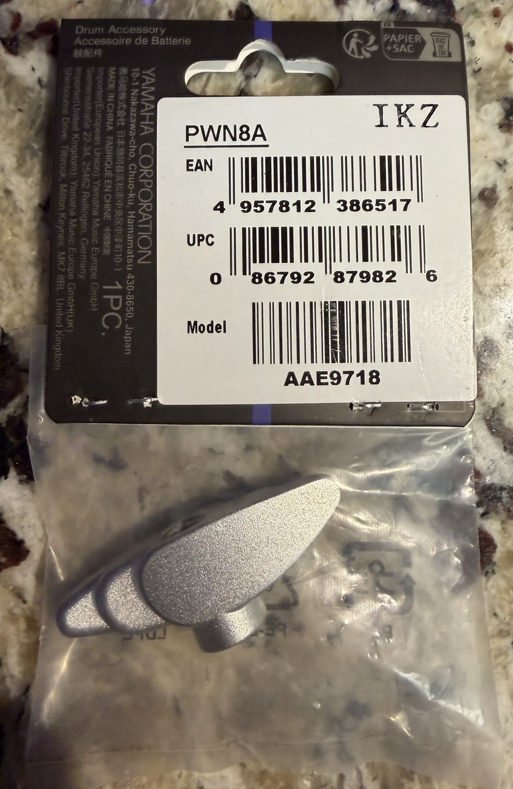 Yamaha 8mm Cymbal Tilter Wing Nut PYN8SA Model AAF0434 New