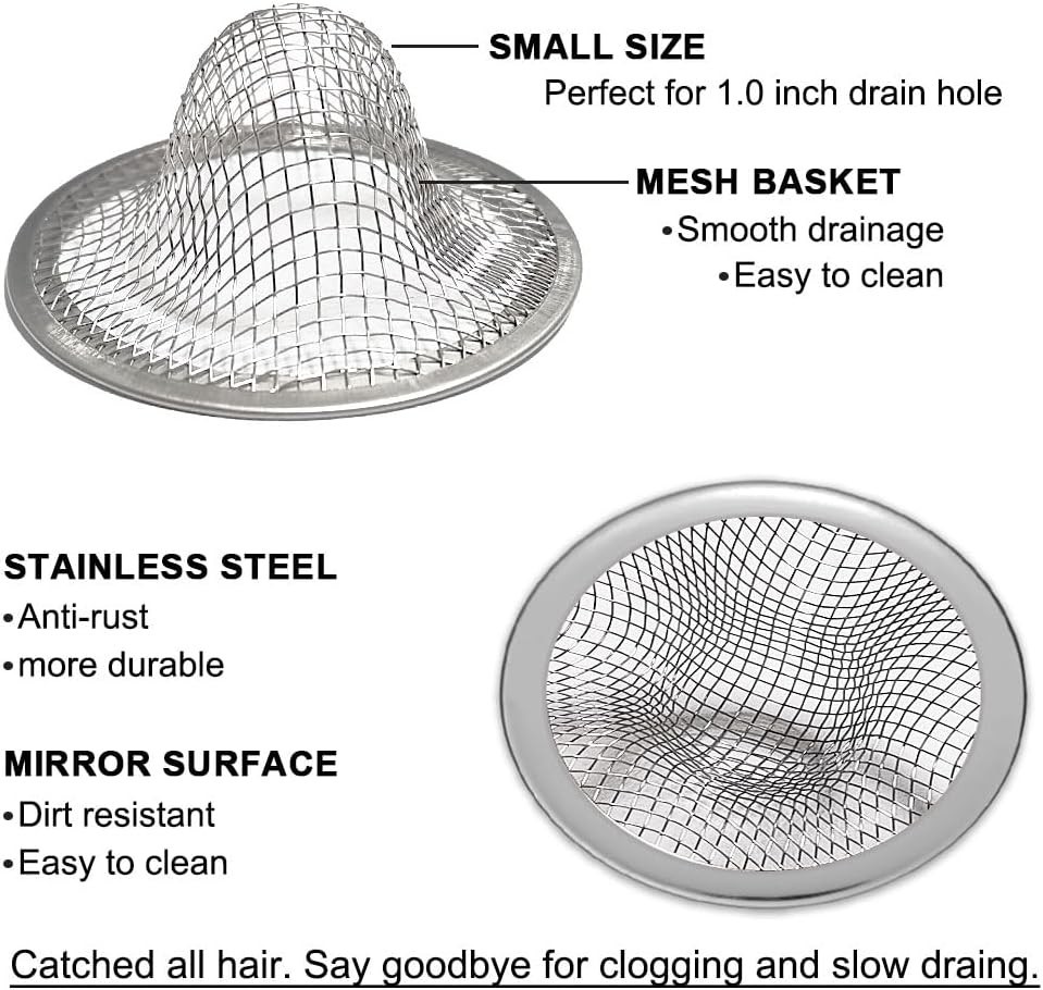 Effortless Cleaning 2PCS Drain Strainers - Rust-Free Stainless Steel