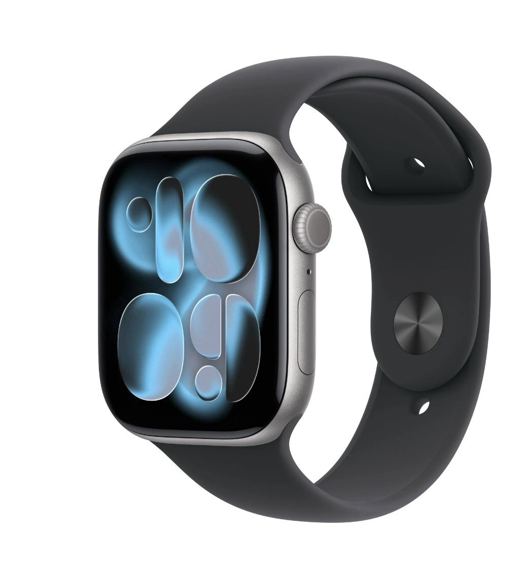 Apple Watch Series 11 46mm GPS Space Gray Case w Black Sport Band MEV44LW/A 2025