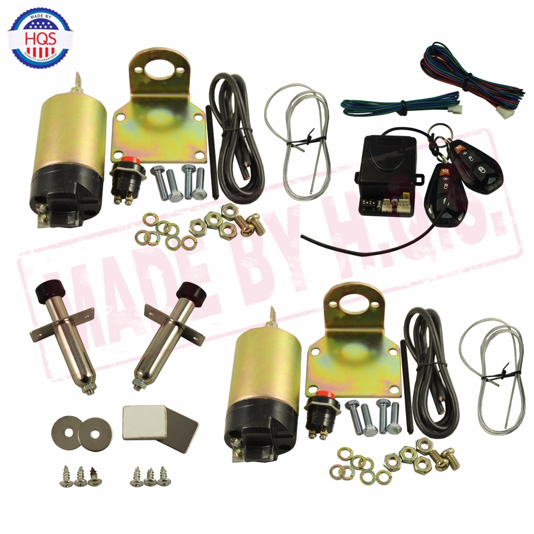 DIY Shaved Door Popper Kit For 2 Door with 2 Remotes - 80 lbs Popper System