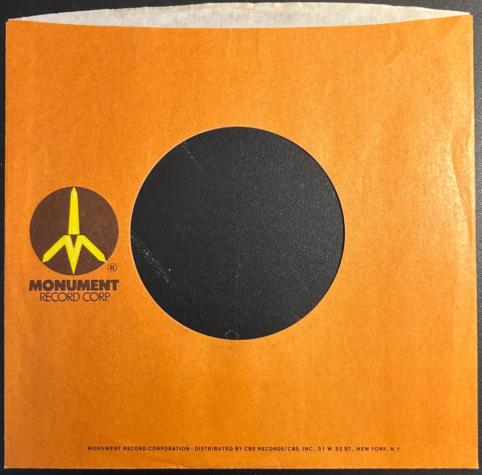 Monument Records 45rpm commercial/company sleeves: Lot of 4