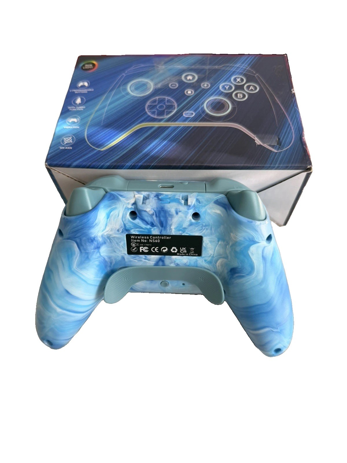 Wireless Pro Controller for Nintendo Switch PC iOS Android - NS60 Blue Nebula