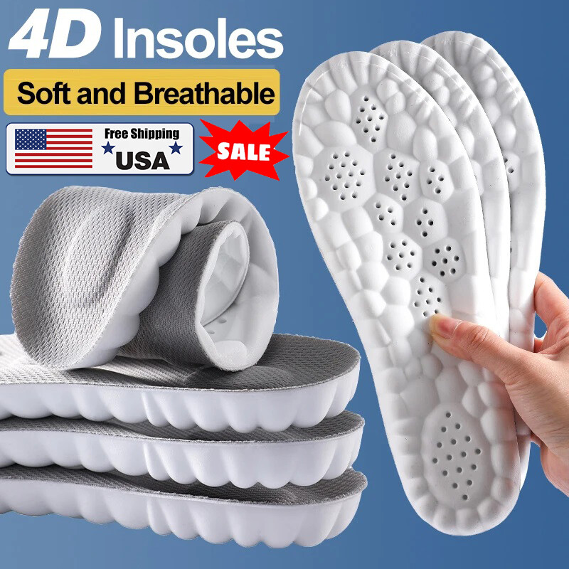 4D Cloud Technology Super Soft Comfort Insoles U-Shape Memory Foam Comfortble