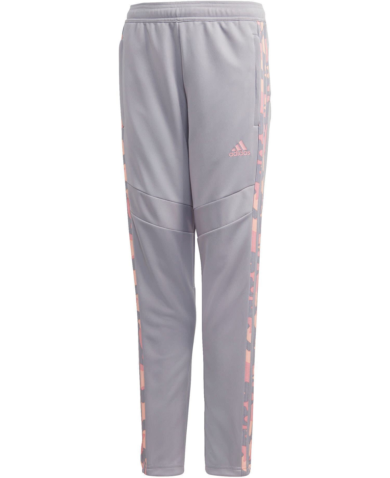 adidas Girls Tiro 19 Performance Training Pants - Gray/Camo Pink YL