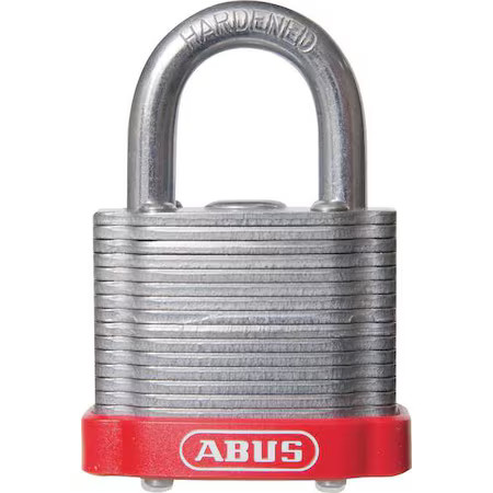 Abus 41/40 Kd Red Lockout Padlock, Keyed Different, Steel, Red, 3/4 In Shackle