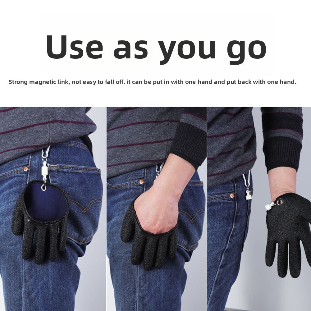 Fishing Gloves Left and Right Hand Set for Adult Anglers Slip Resistant