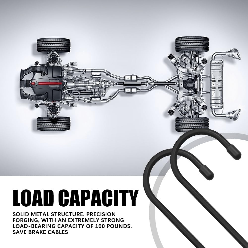 Rust-Proof Brake Caliper Compression Tool with Rubber Tips, 2PCS - Universal Fit