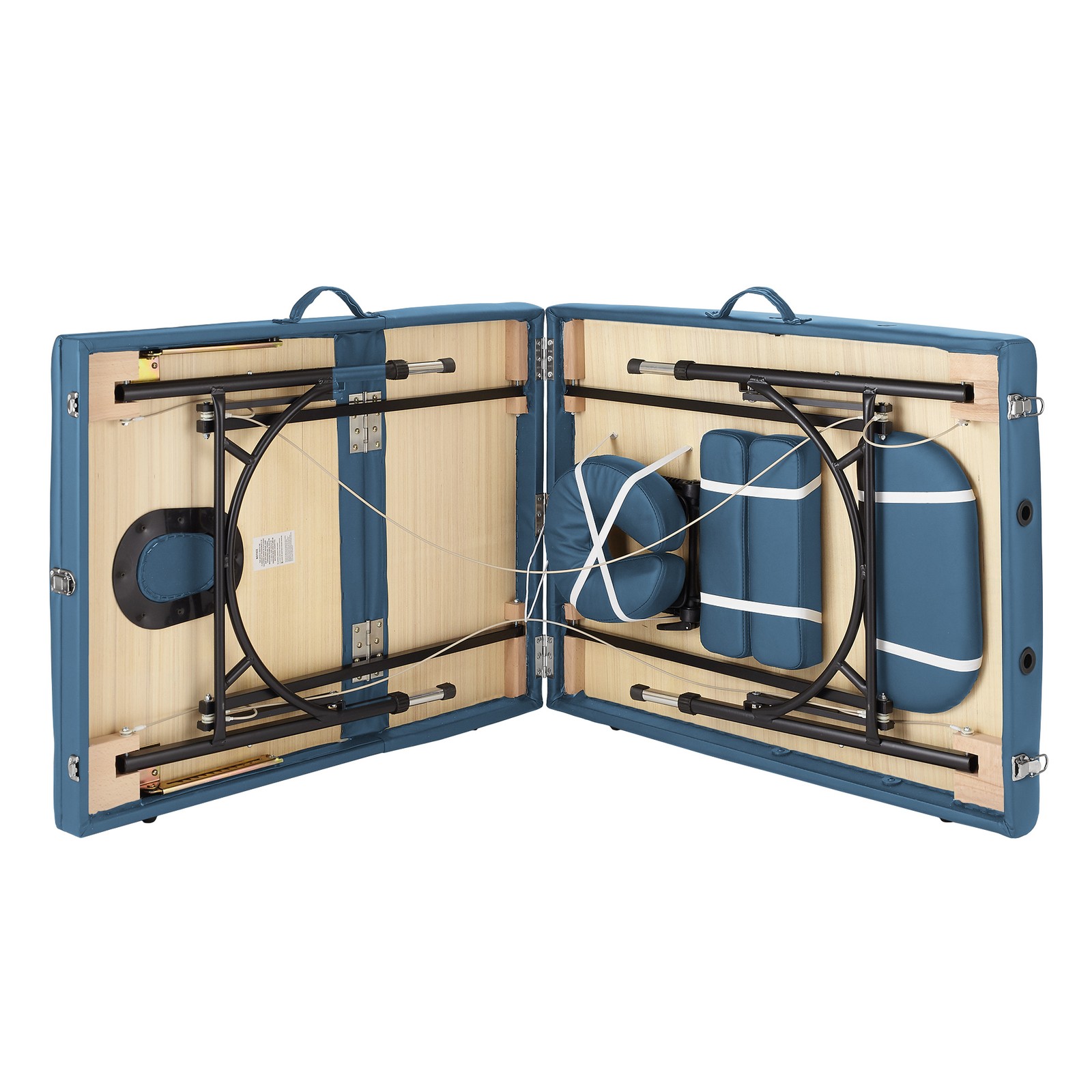 OPEN BOX - Portable Massage Table - Tri-Fold, Aluminum Legs, Case - Blue