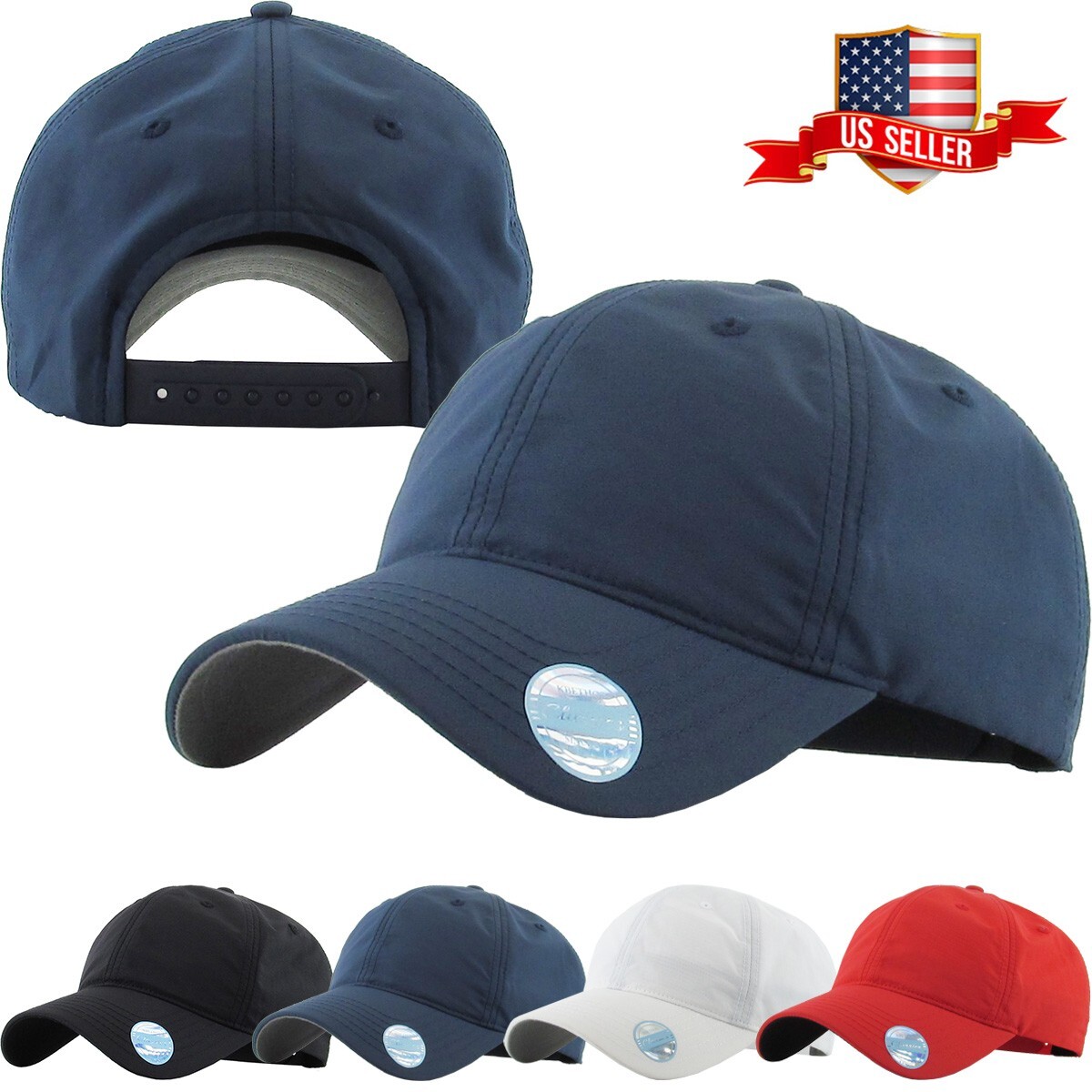 Relaxed Fit Unconstructed Nylon Sports Cap Adjustable Snapback